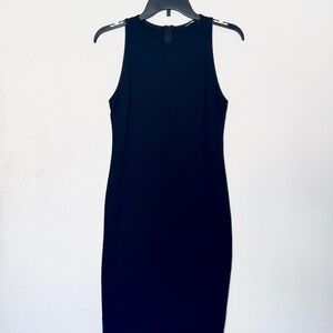 Fashion Nova Elegant Black Midi Dress